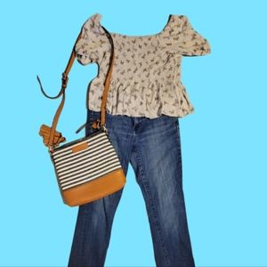 Butterfly peblum top